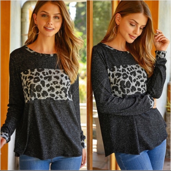 Leopard long sleeve top - Picture 3 of 3